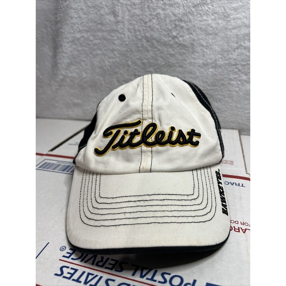 Titleist Iowa Hawkeyes Golf Hat Adjusable StrapBack Black White Adult Cap